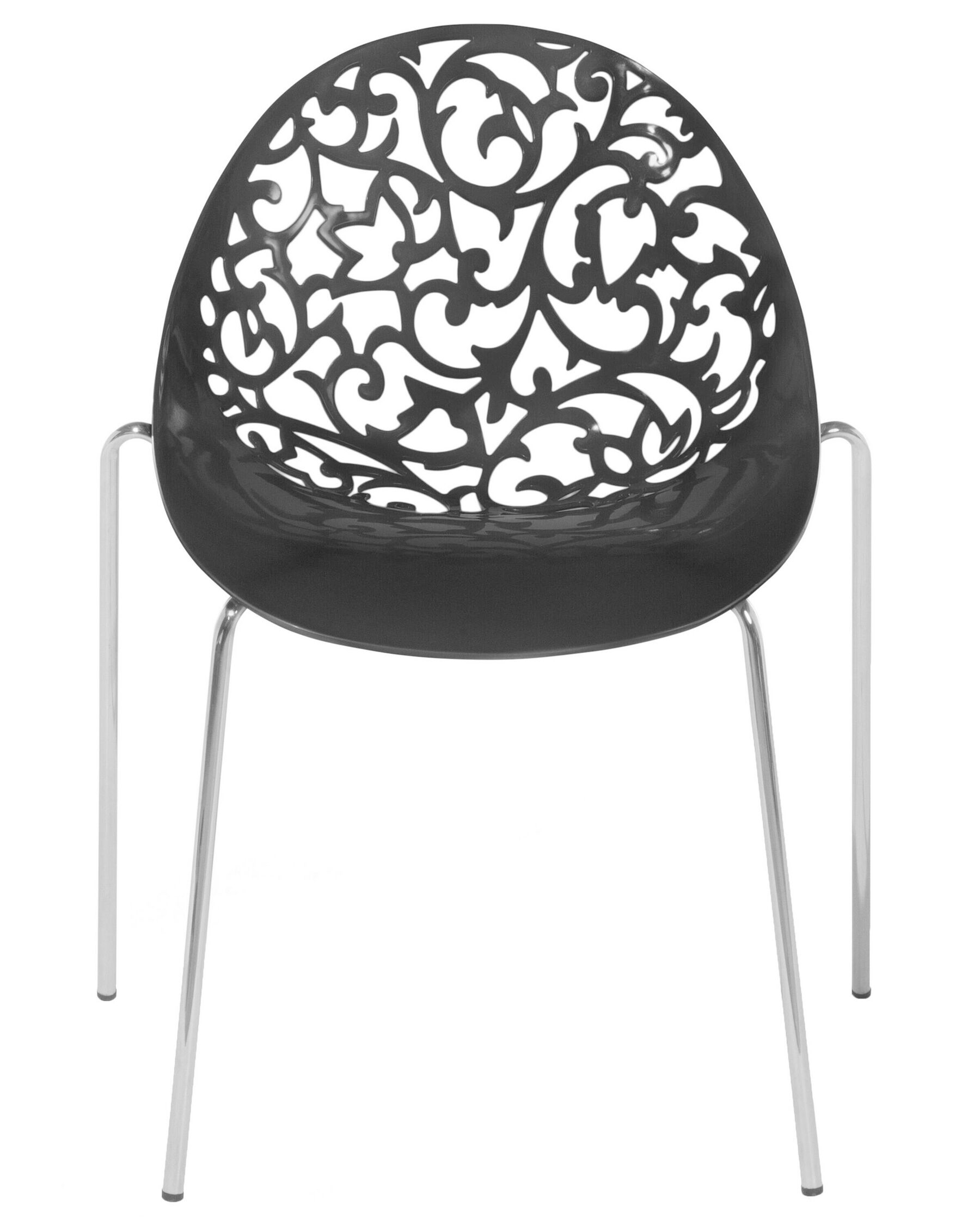 Modern Plastic Chair With Chromed Metal Feet-PP Chair