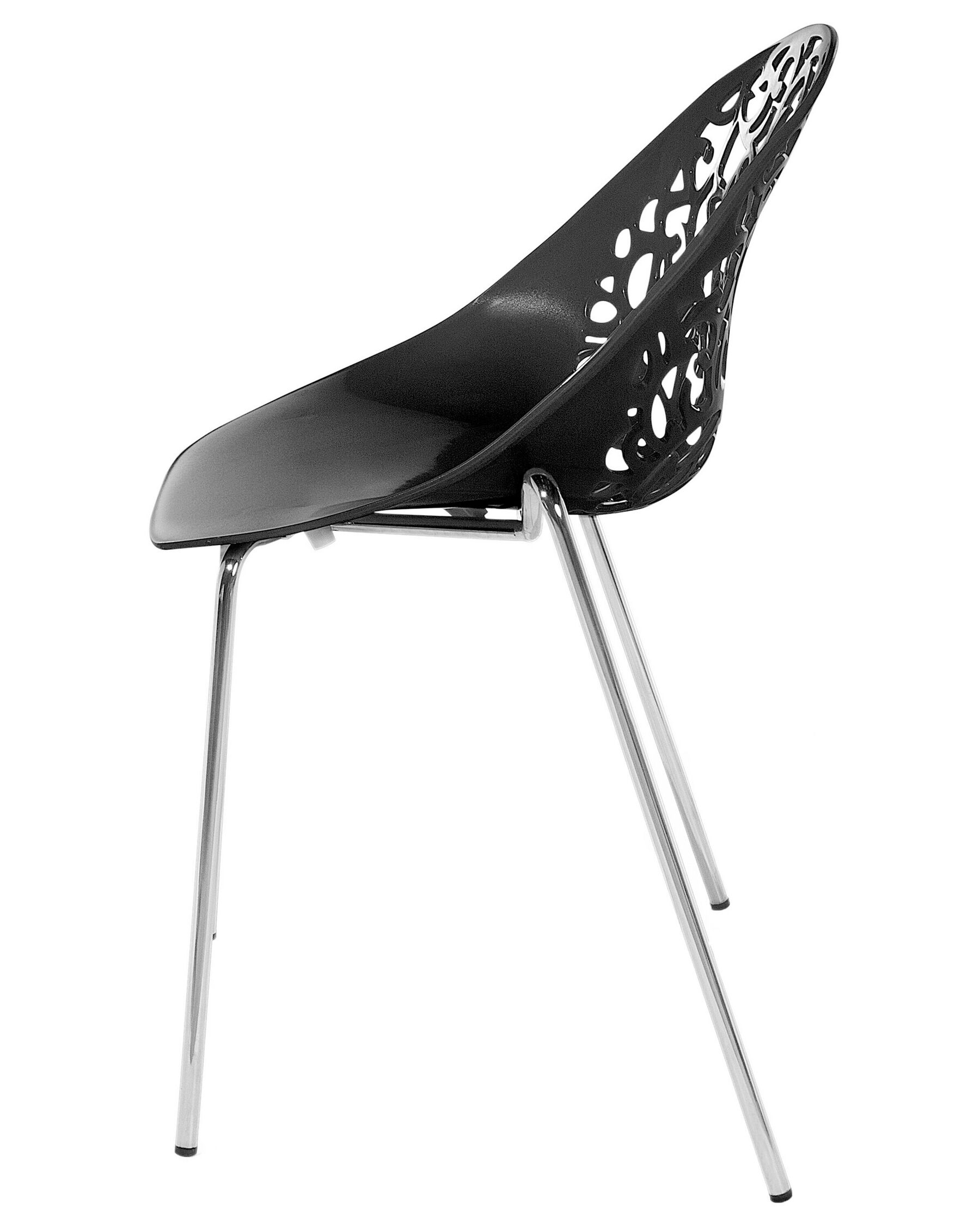 Modern Plastic Chair With Chromed Metal Feet-PP Chair
