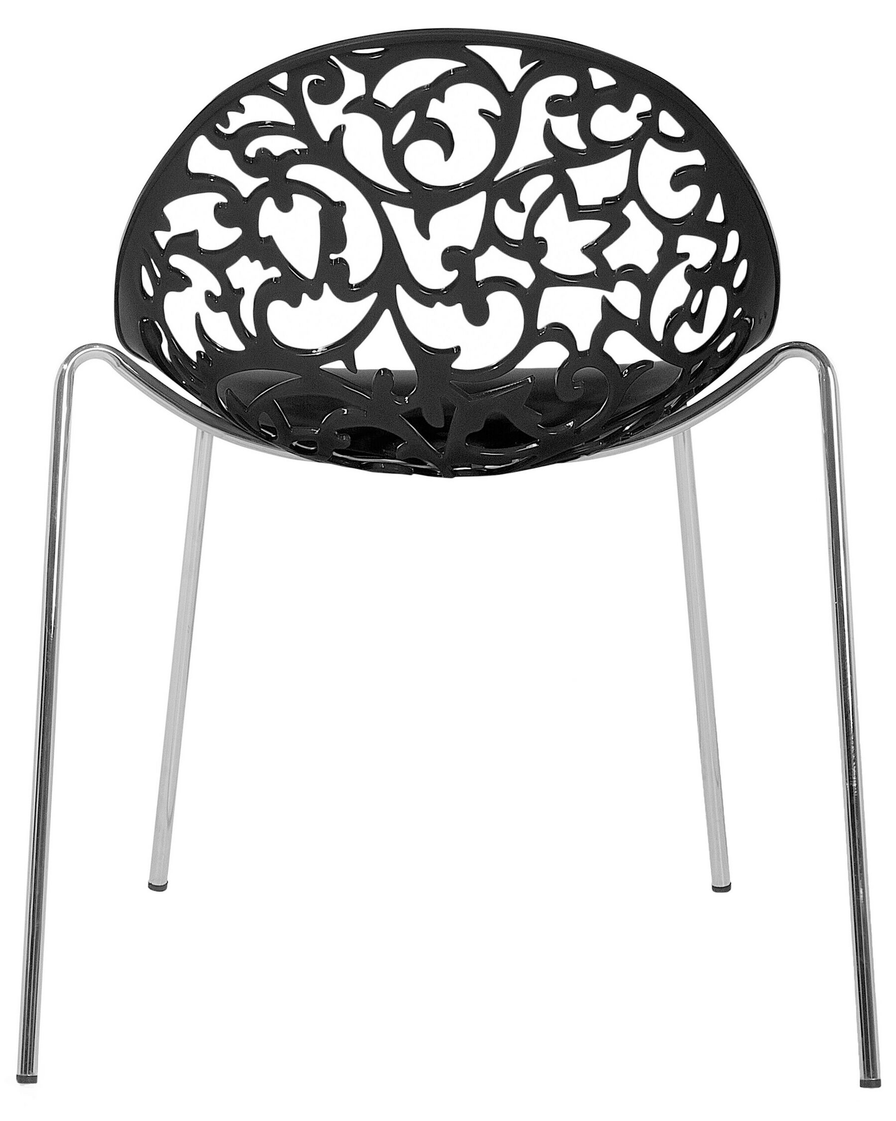 Modern Plastic Chair With Chromed Metal Feet-PP Chair