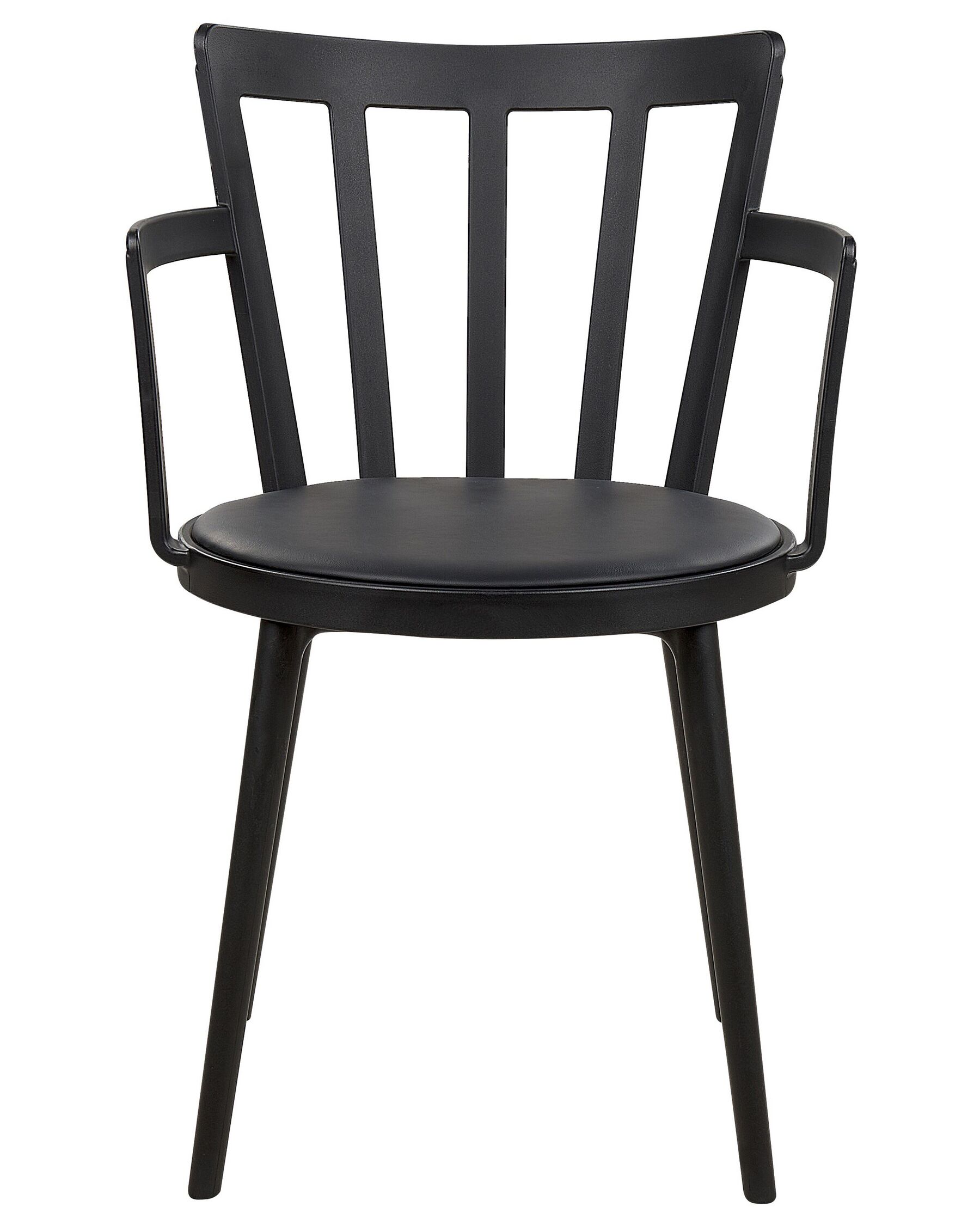 Black Polypropylene Armchair With Cushion