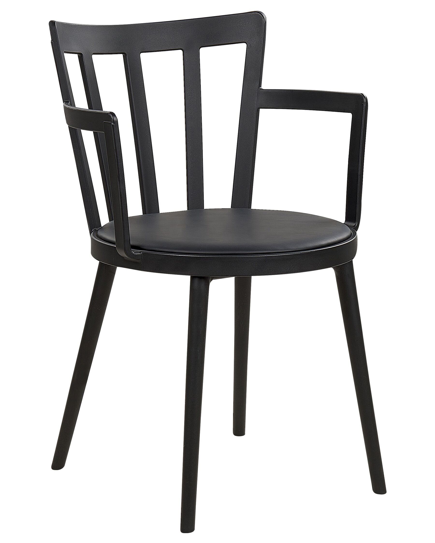 Black Polypropylene Armchair With Cushion