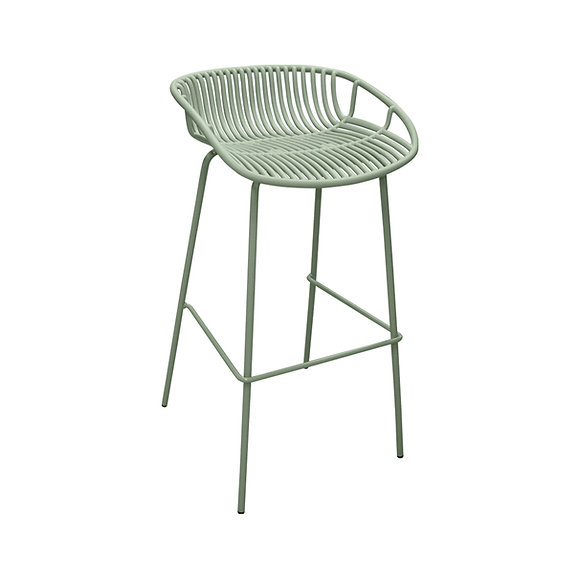 Mint Green Polypropylene Bar Chair-PP Chair