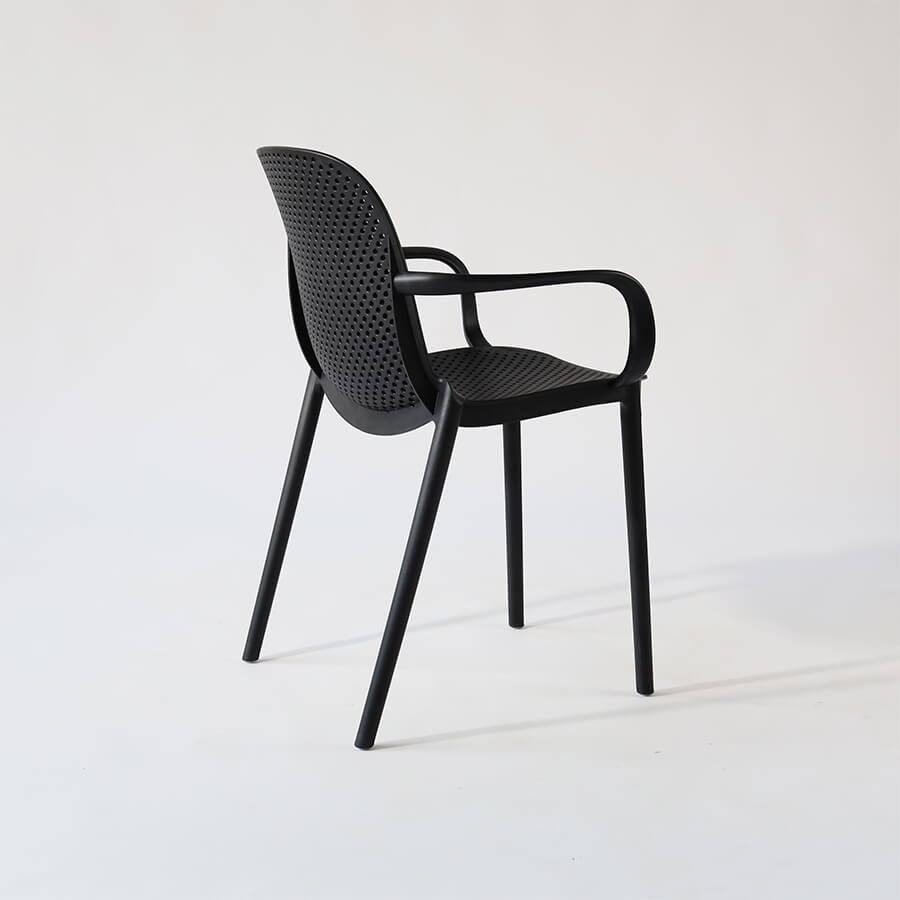 Plastic Armchair Black-PP Chair