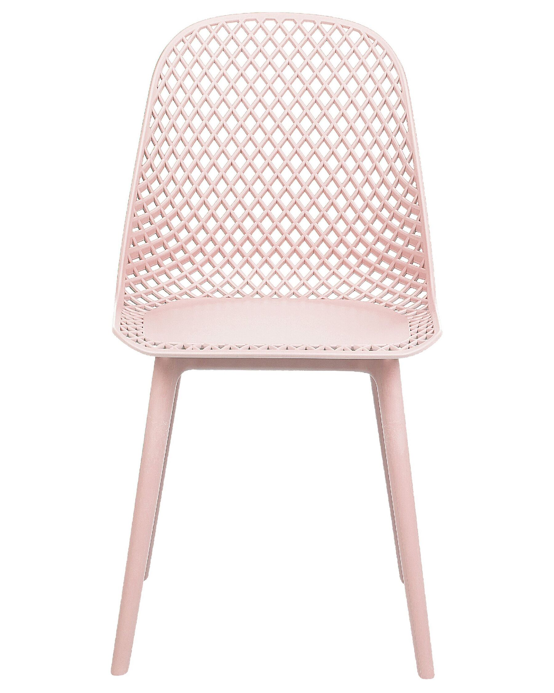 Pink Polypropylene Cafe Chair