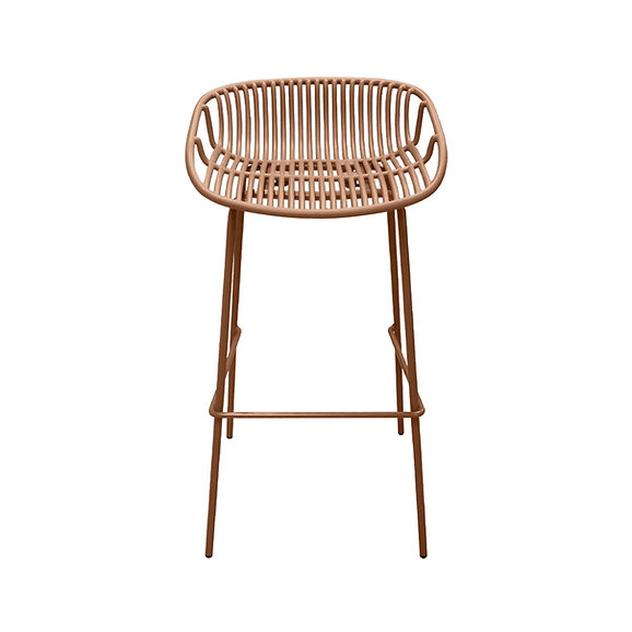 Red Polypropylene Bar Chair-PP Chair