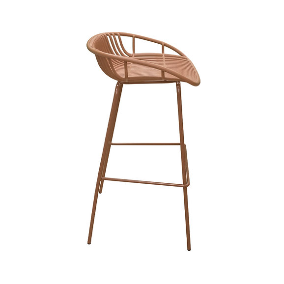 Red Polypropylene Bar Chair-PP Chair