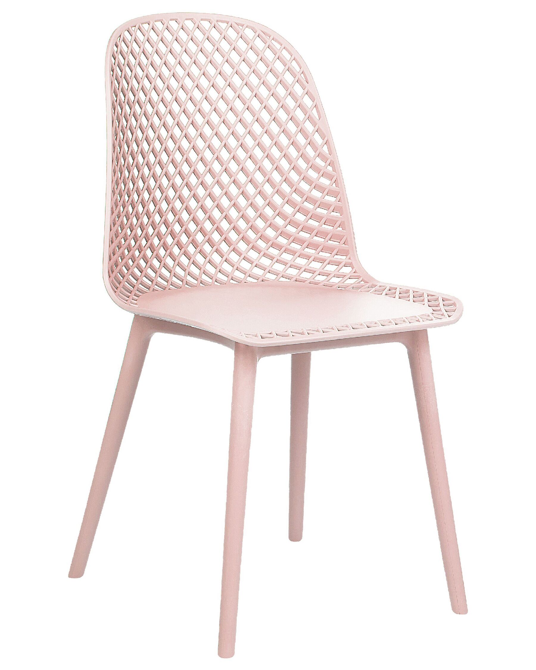 Pink Polypropylene Cafe Chair