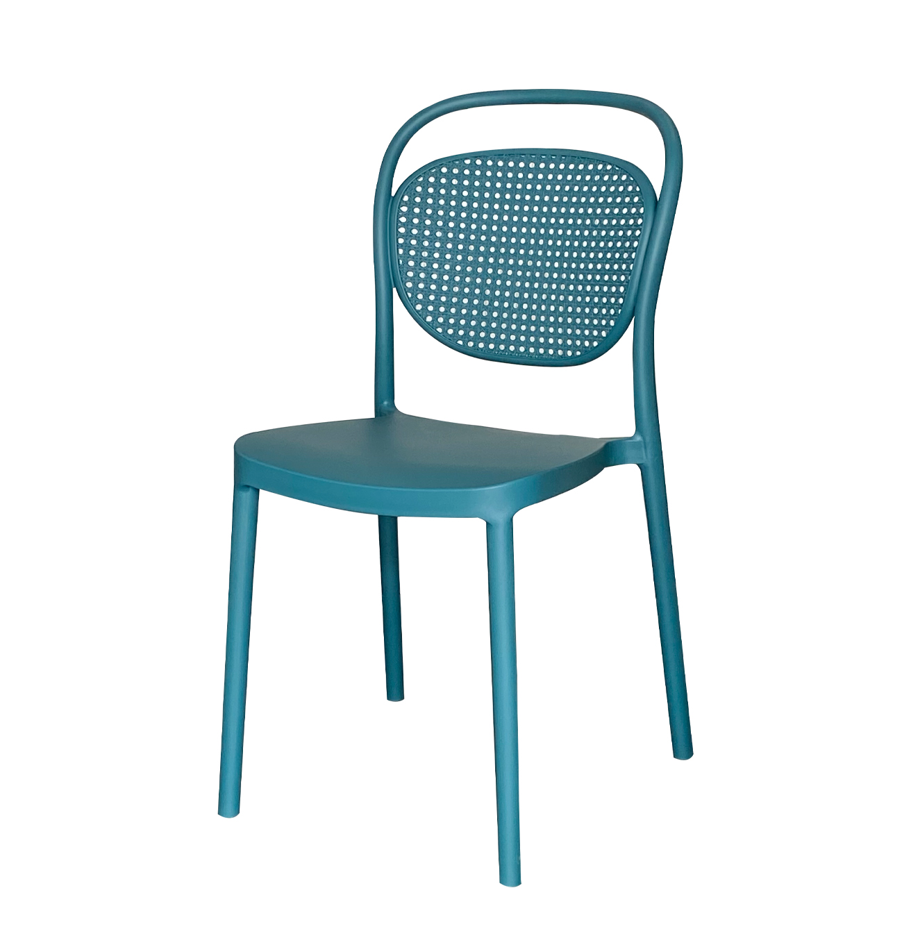 Peacock Blue Plastic Outdoor Chair-PP Chair