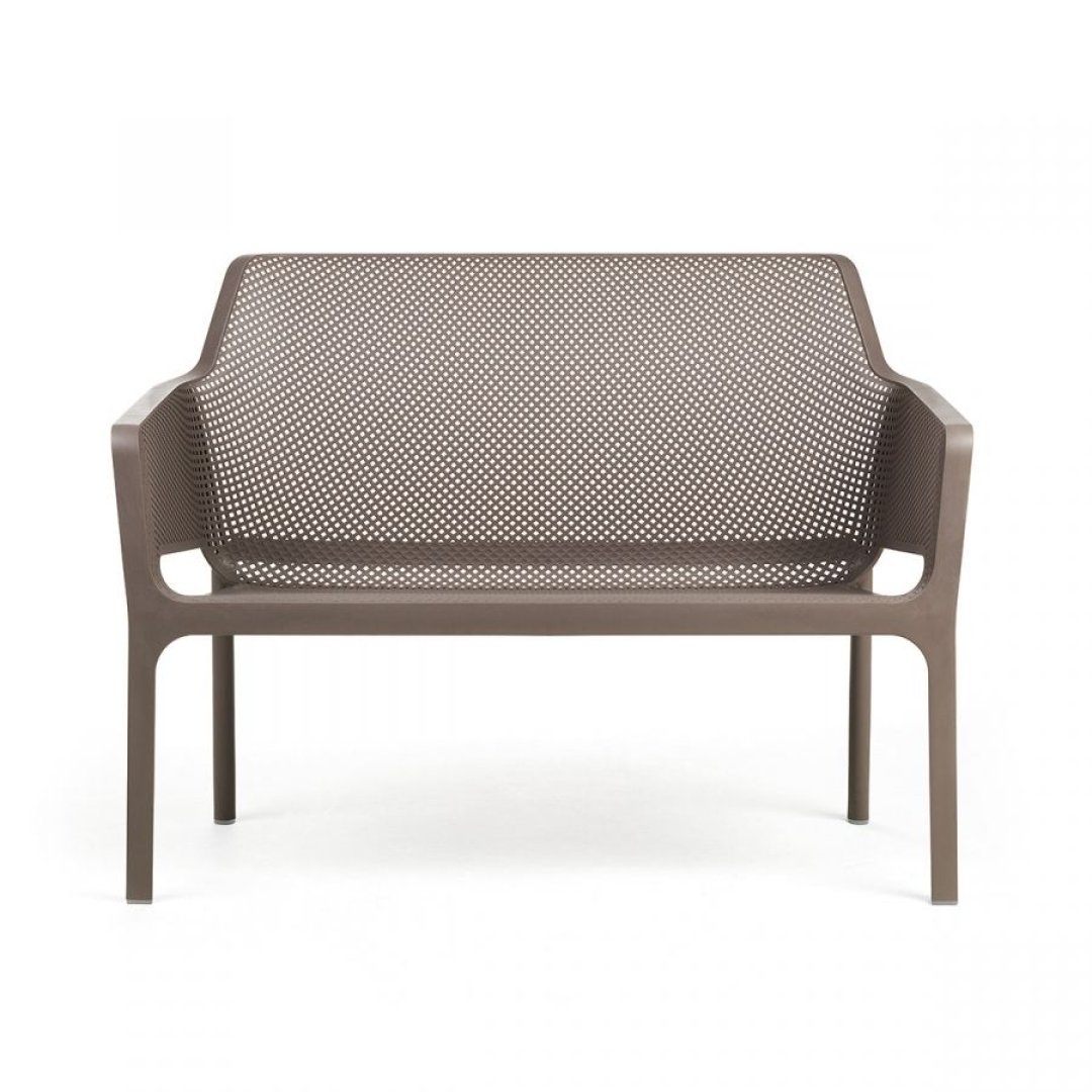 Gray Net Bench Outdoor Stackable-PP Chair