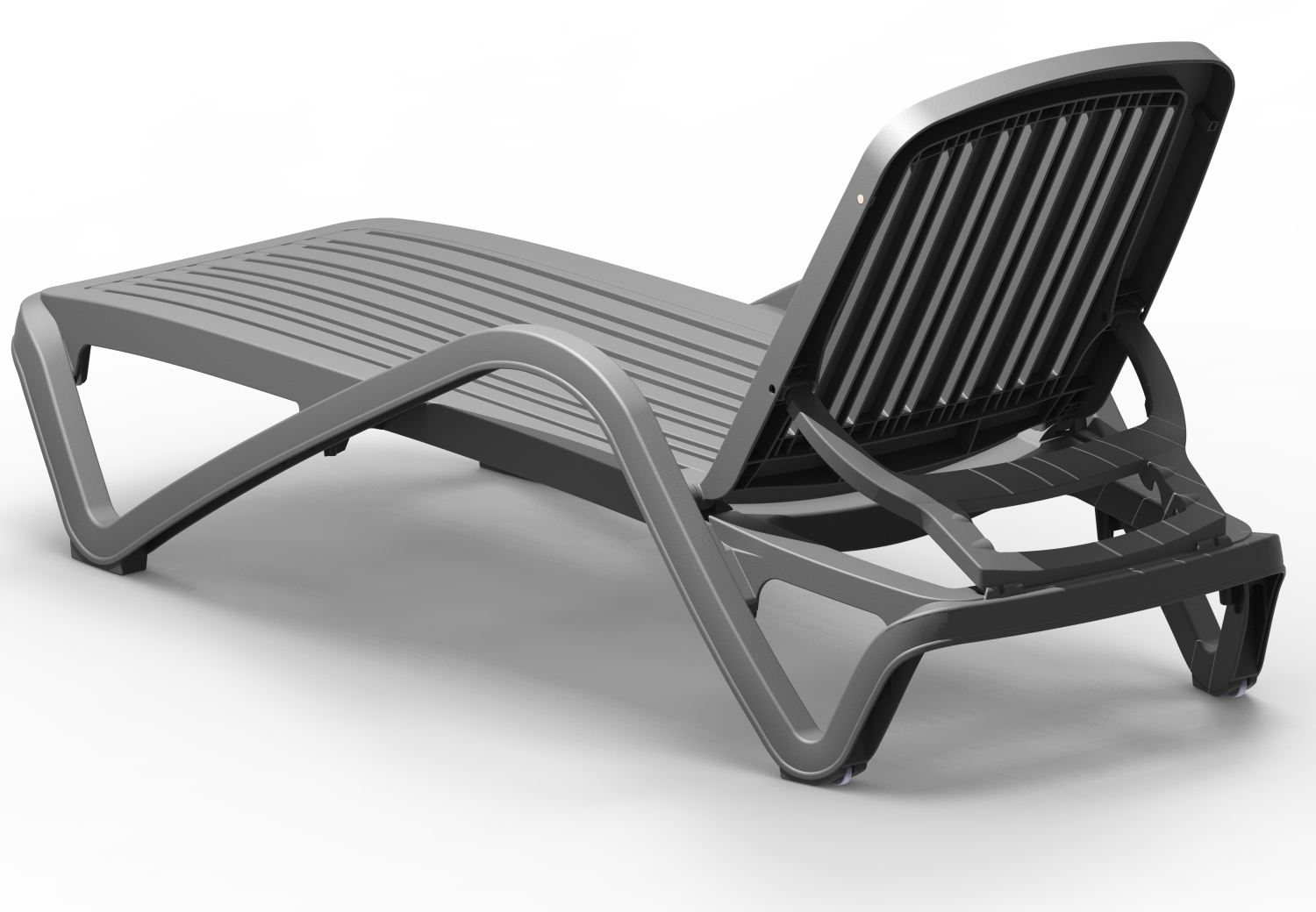 Adjustable PP Plastic Outdoor Chaise Lounge Chair - Weatherproof Sun Lounger for Poolside, Patio & Hotel Use