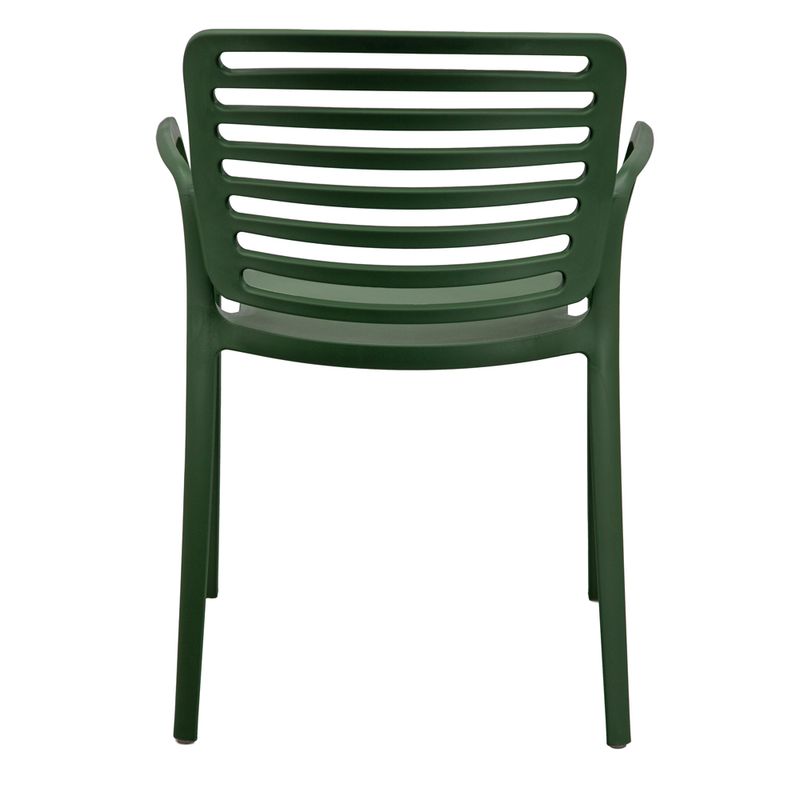 Green Plastic Armrest Kitchen Chair - Vibrant, Durable & Ergonomic Seating