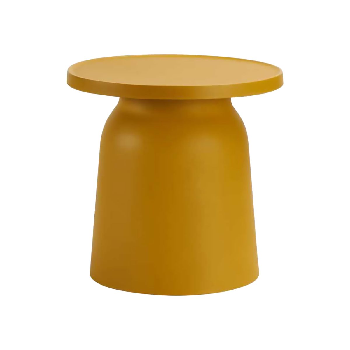 Terracotta Round Side Table, Modern Minimalist Accent Table, Matte Plastic End Table for Living Room Bedroom Balcony Patio