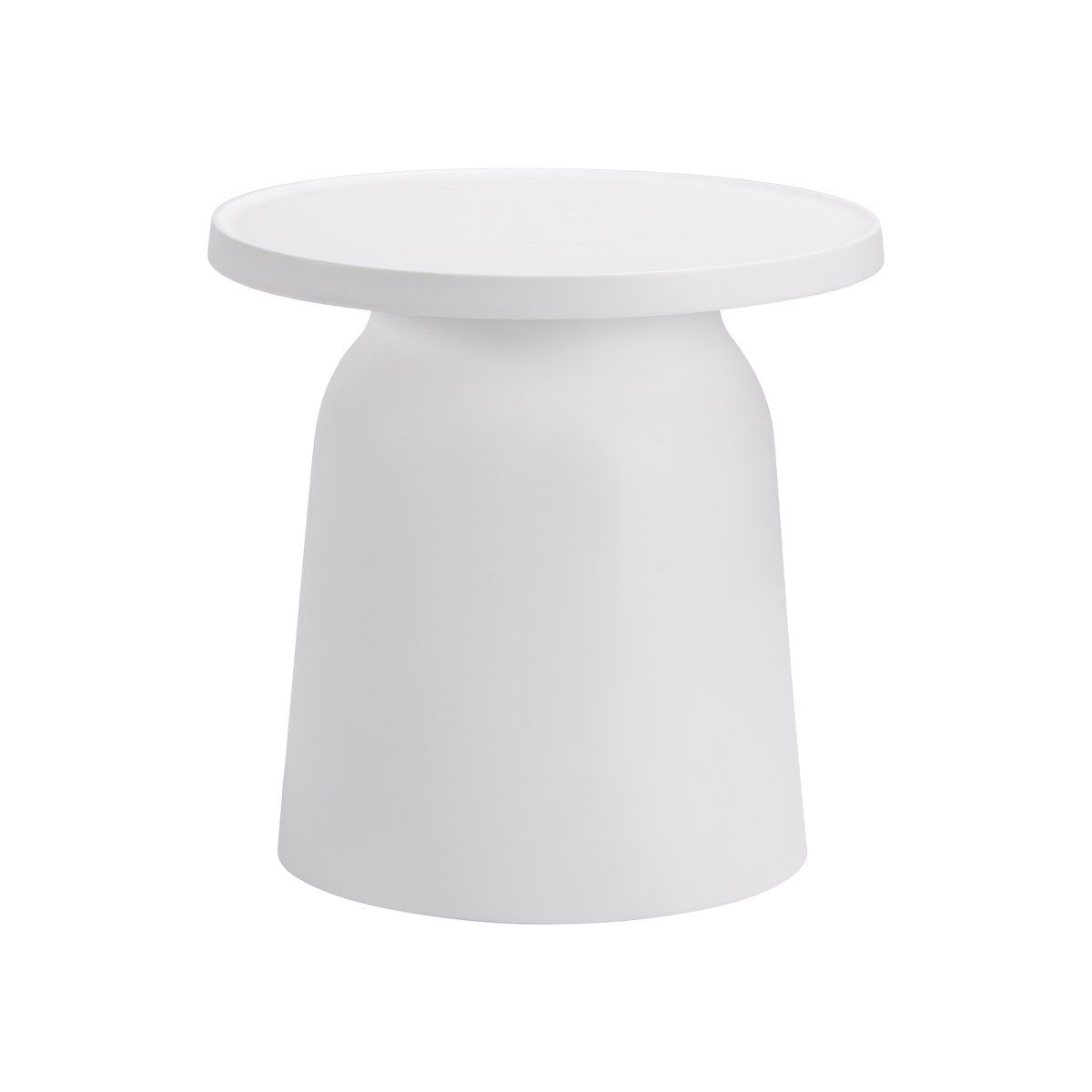 Terracotta Round Side Table, Modern Minimalist Accent Table, Matte Plastic End Table for Living Room Bedroom Balcony Patio