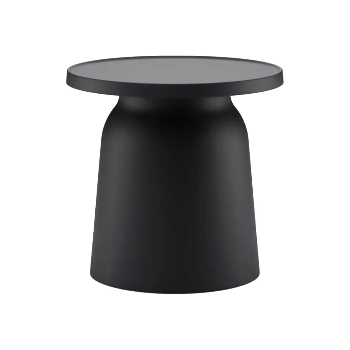 Terracotta Round Side Table, Modern Minimalist Accent Table, Matte Plastic End Table for Living Room Bedroom Balcony Patio