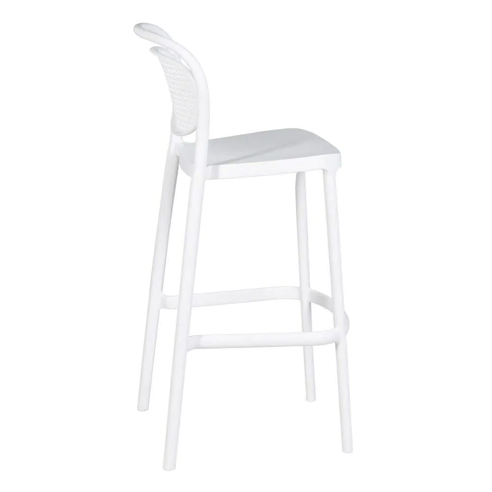 White PP Bar Stool-PP Chair