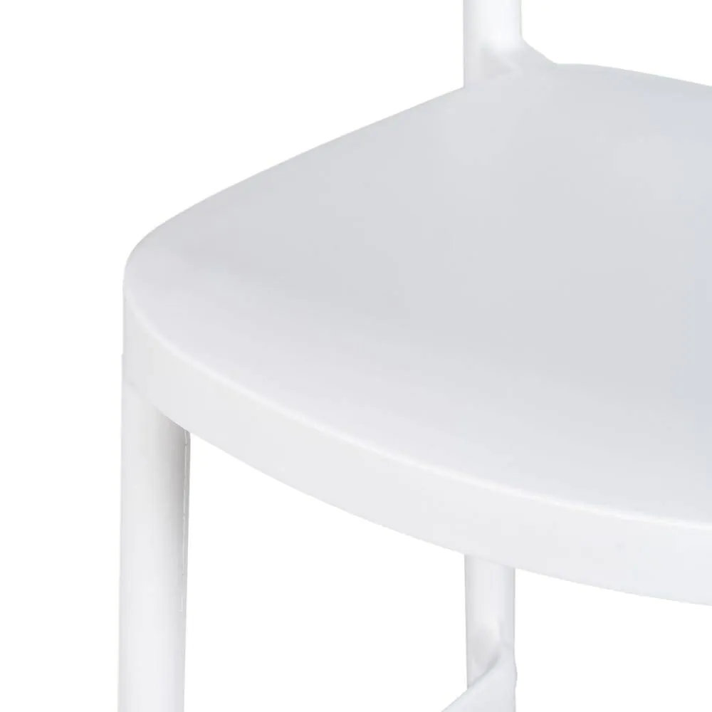 White PP Bar Stool-PP Chair
