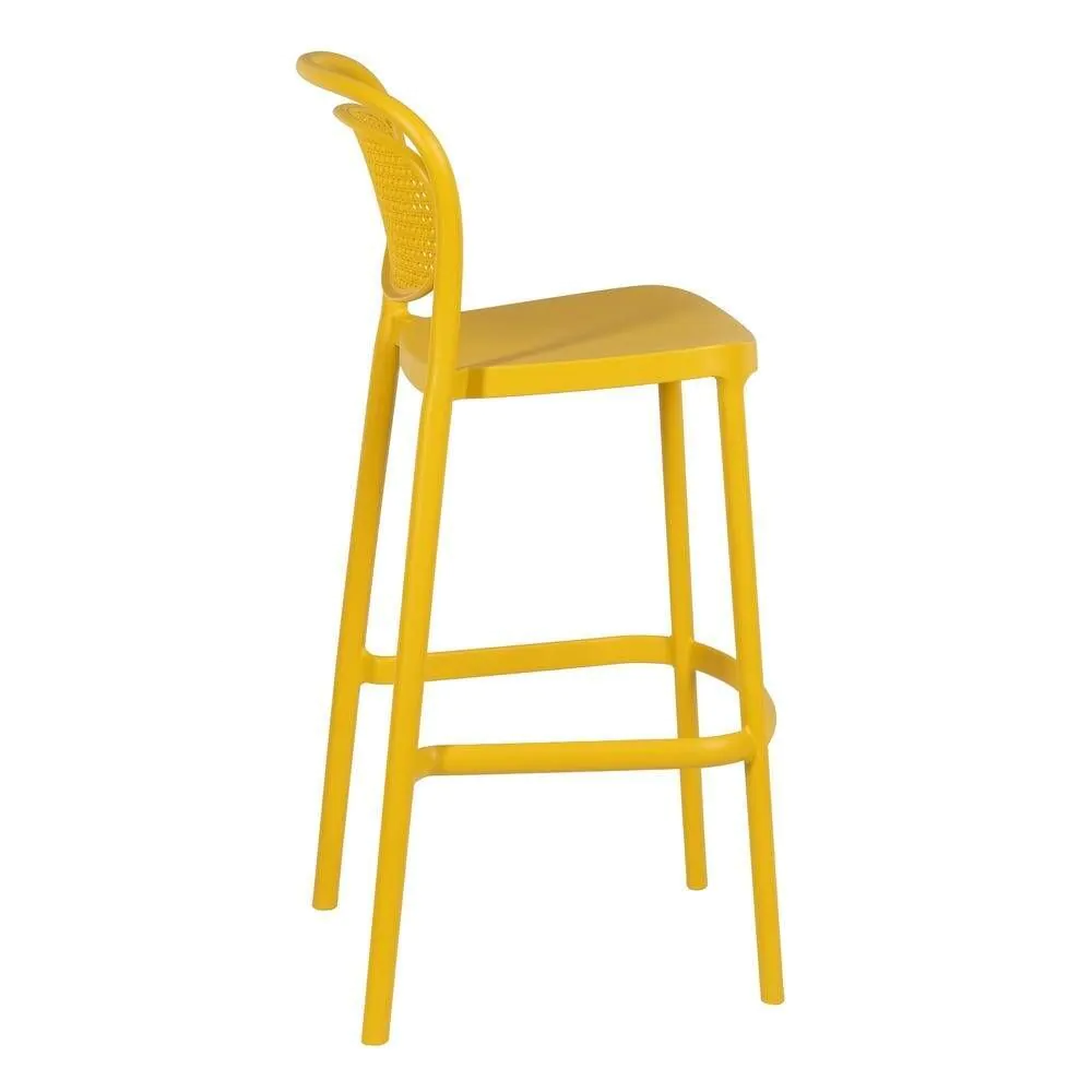 Yellow PP Bar Stool-PP Chair