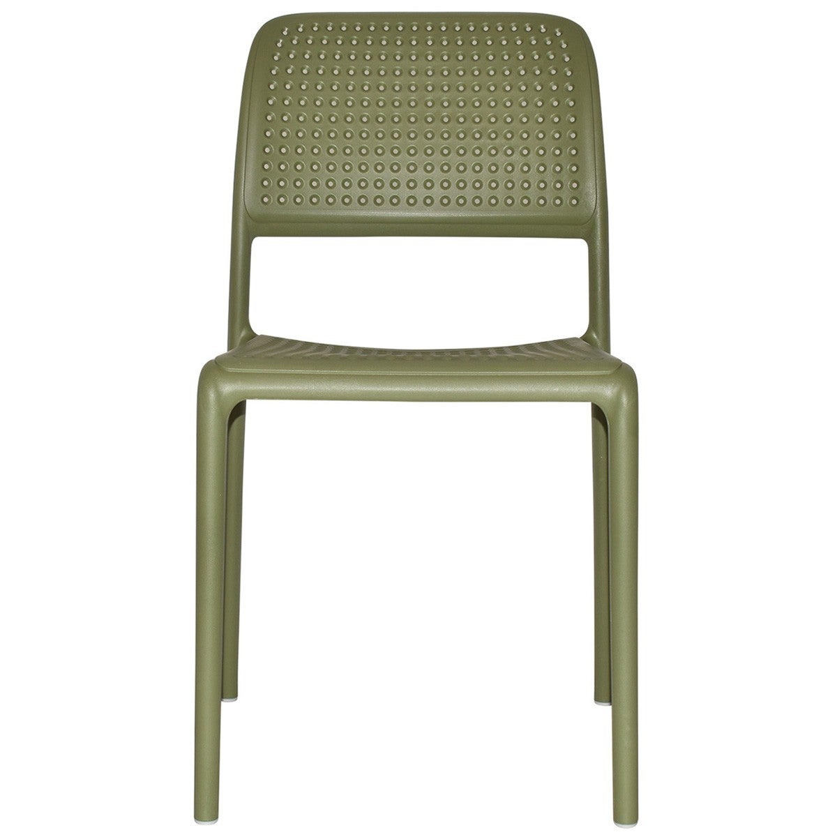One-Piece Molded Perforated Hollow Back PP Armless Dining Chair Stackable Breathable Plastic Patio Side Chair for Cafe Restaurant Hotel Wholesale