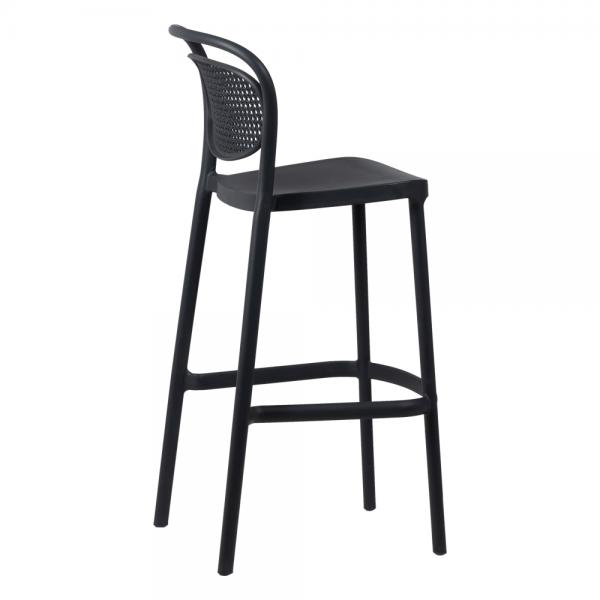 Black PP Bar Stool-PP Chair