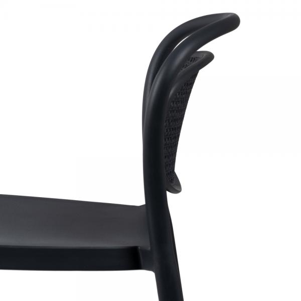 Black PP Bar Stool-PP Chair