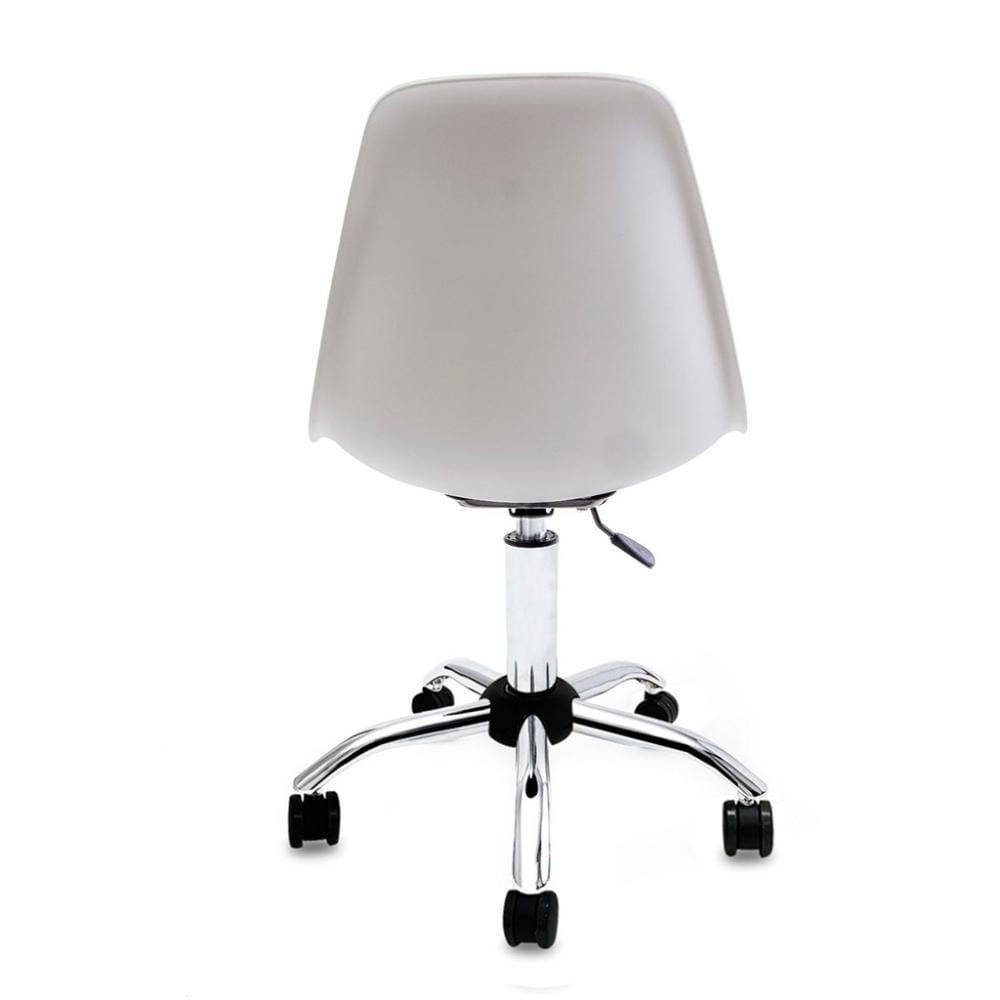 Adjustable Swivel PP Plastic Office Chair with Chrome Base - Ergonomic Task Chair for Home & Office