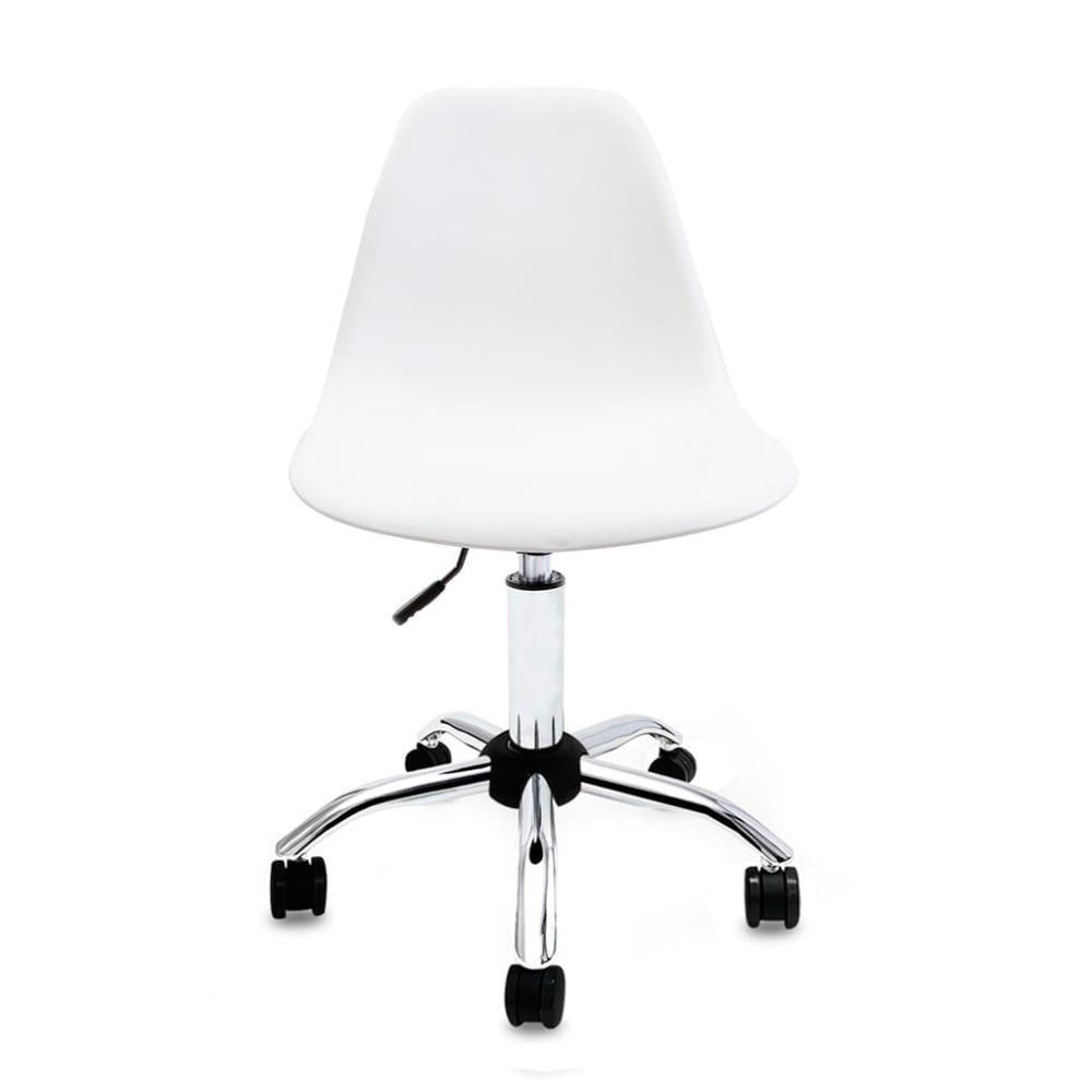 Adjustable Swivel PP Plastic Office Chair with Chrome Base - Ergonomic Task Chair for Home & Office