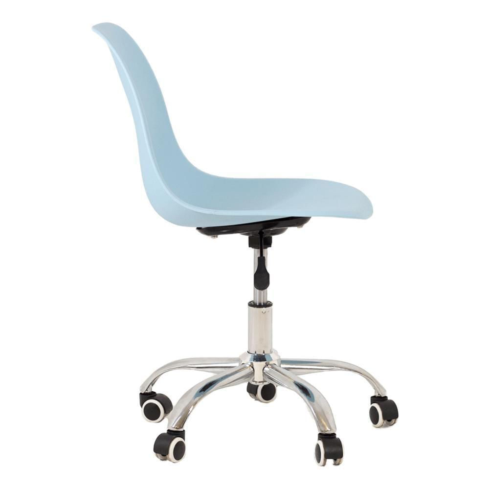 Plastic Office Desk Chair DSW Style In Light Blue-PP Chair