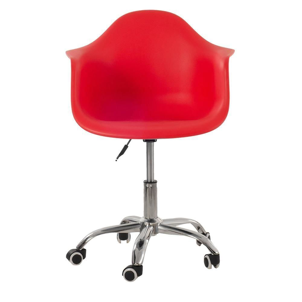 Red DAW Style Plastic Desk Chair-PP Chair