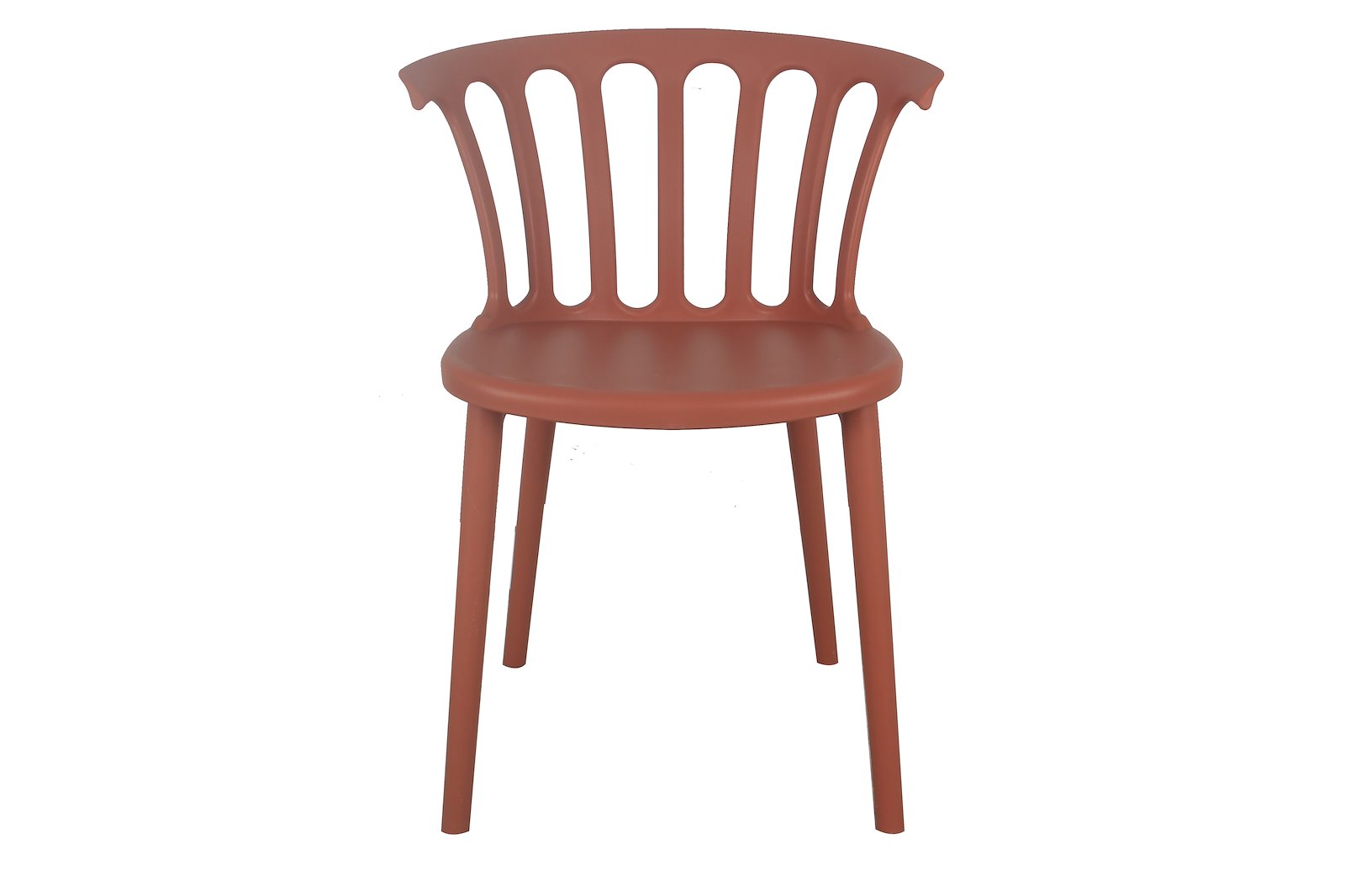 Red Plastic Cafe Armchair-PP Chair