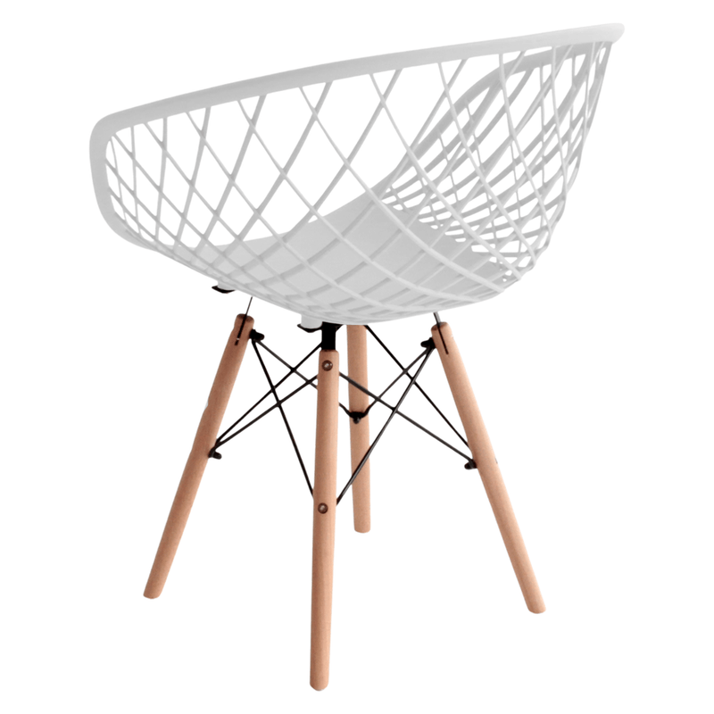 White Plastic Chair With Armrests-PP Chair