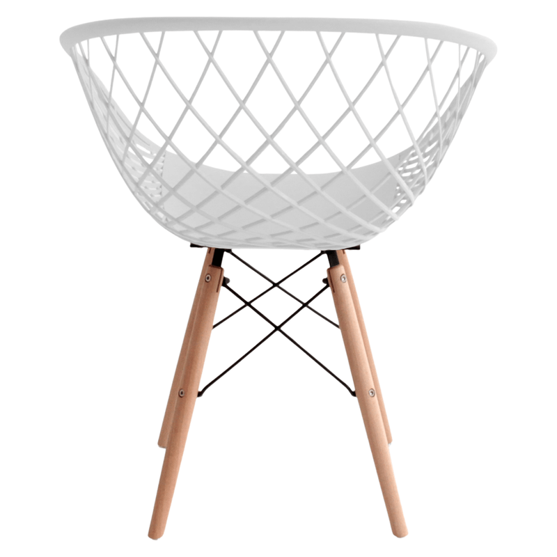 White Plastic Chair With Armrests-PP Chair