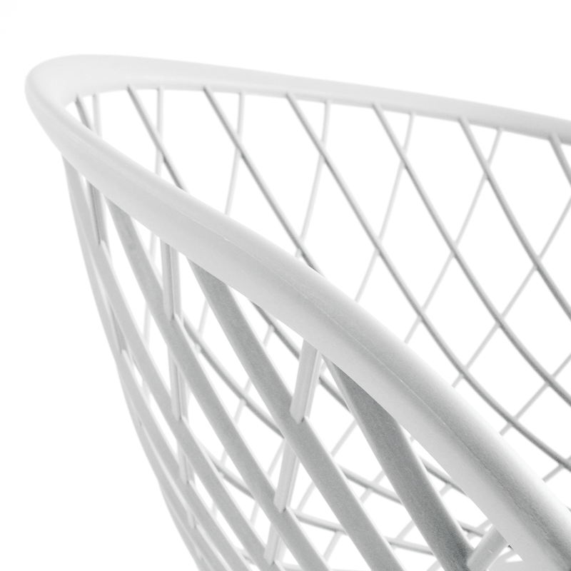 White Plastic Chair With Armrests-PP Chair