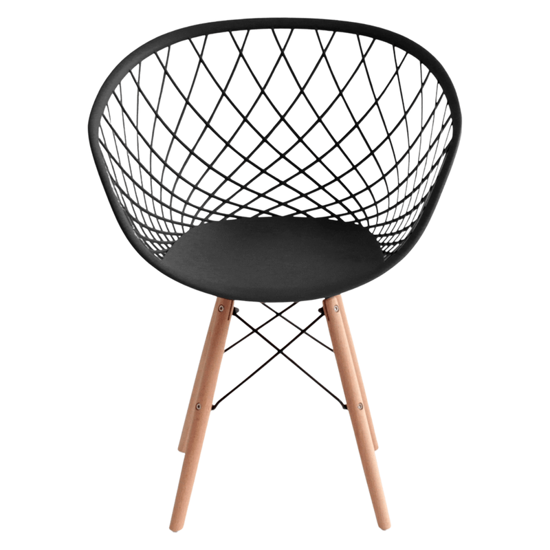 Black Plastic Chair With Armrests-PP Chair
