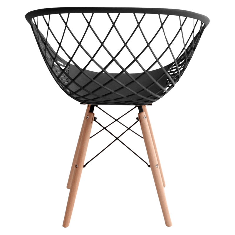 Black Plastic Chair With Armrests-PP Chair