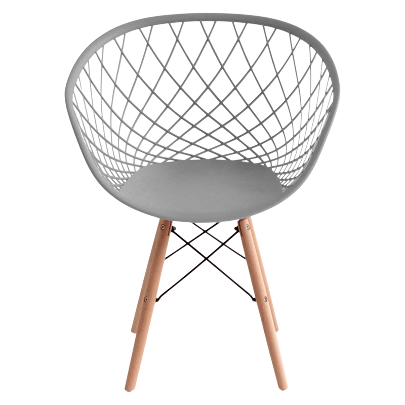 Gray Plastic Chair With Armrests-PP Chair