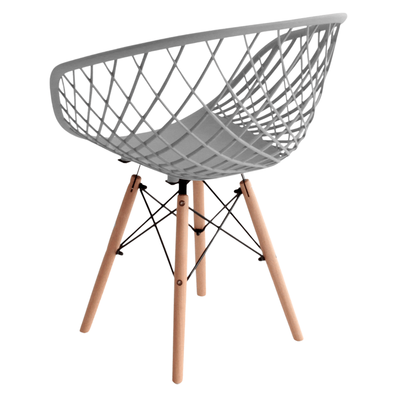 Gray Plastic Chair With Armrests-PP Chair