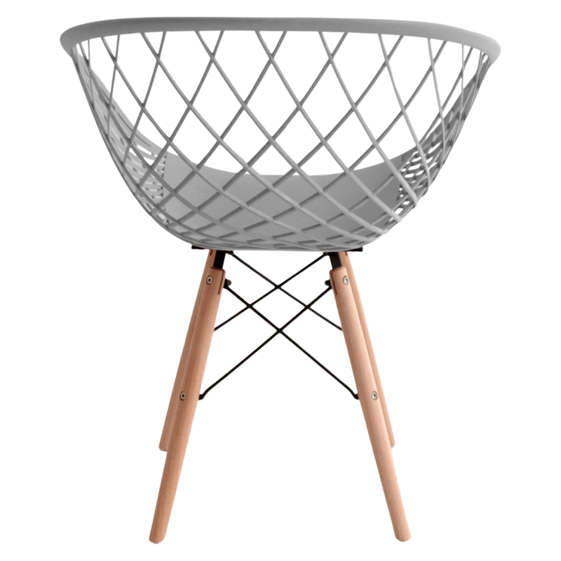 Gray Plastic Chair With Armrests-PP Chair