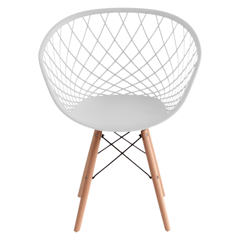 White Plastic Chair With Armrests-PP Chair