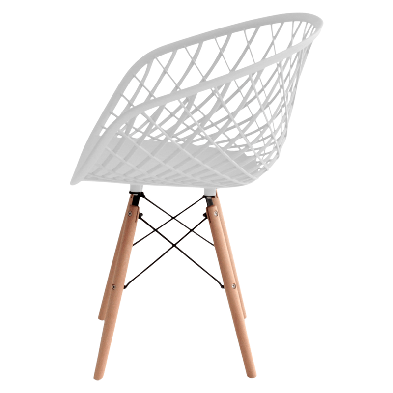 White Plastic Chair With Armrests-PP Chair