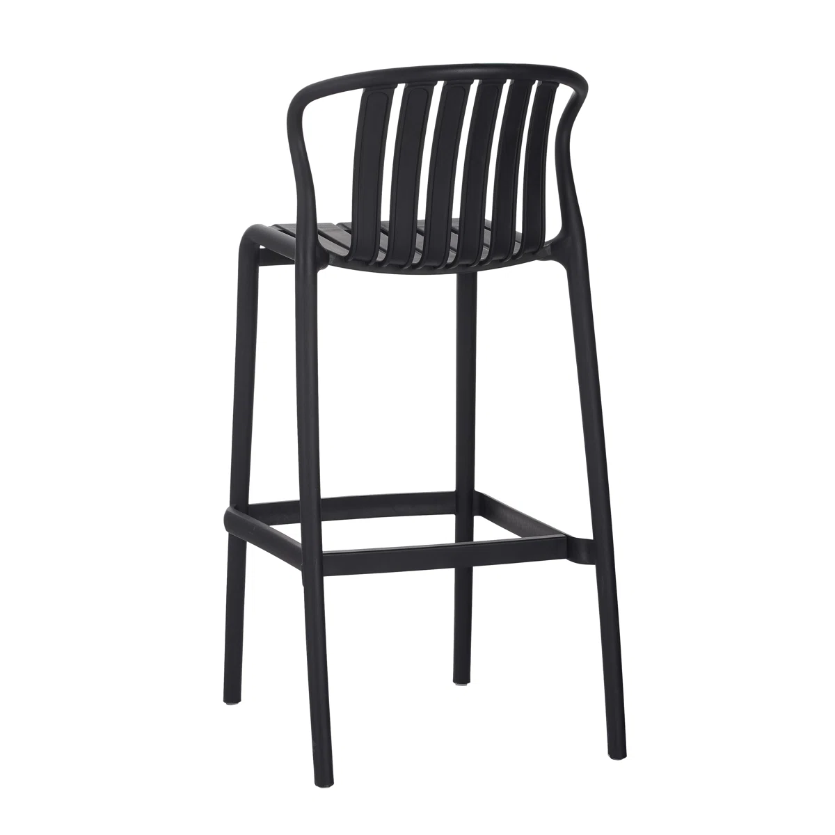 Black Polypropylene Bar Stool – Sleek & Commercial-Grade Counter Seating