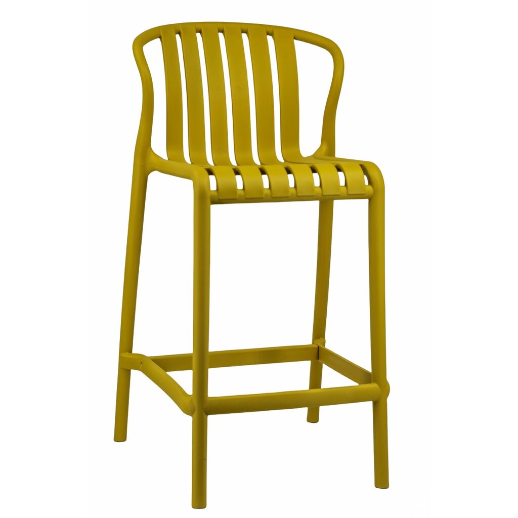 Ginger Yellow Polypropylene Bar Stool
