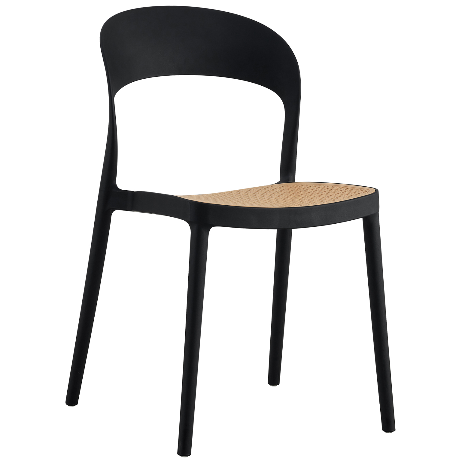 Cheap black-beige plastic chair-PP Chair