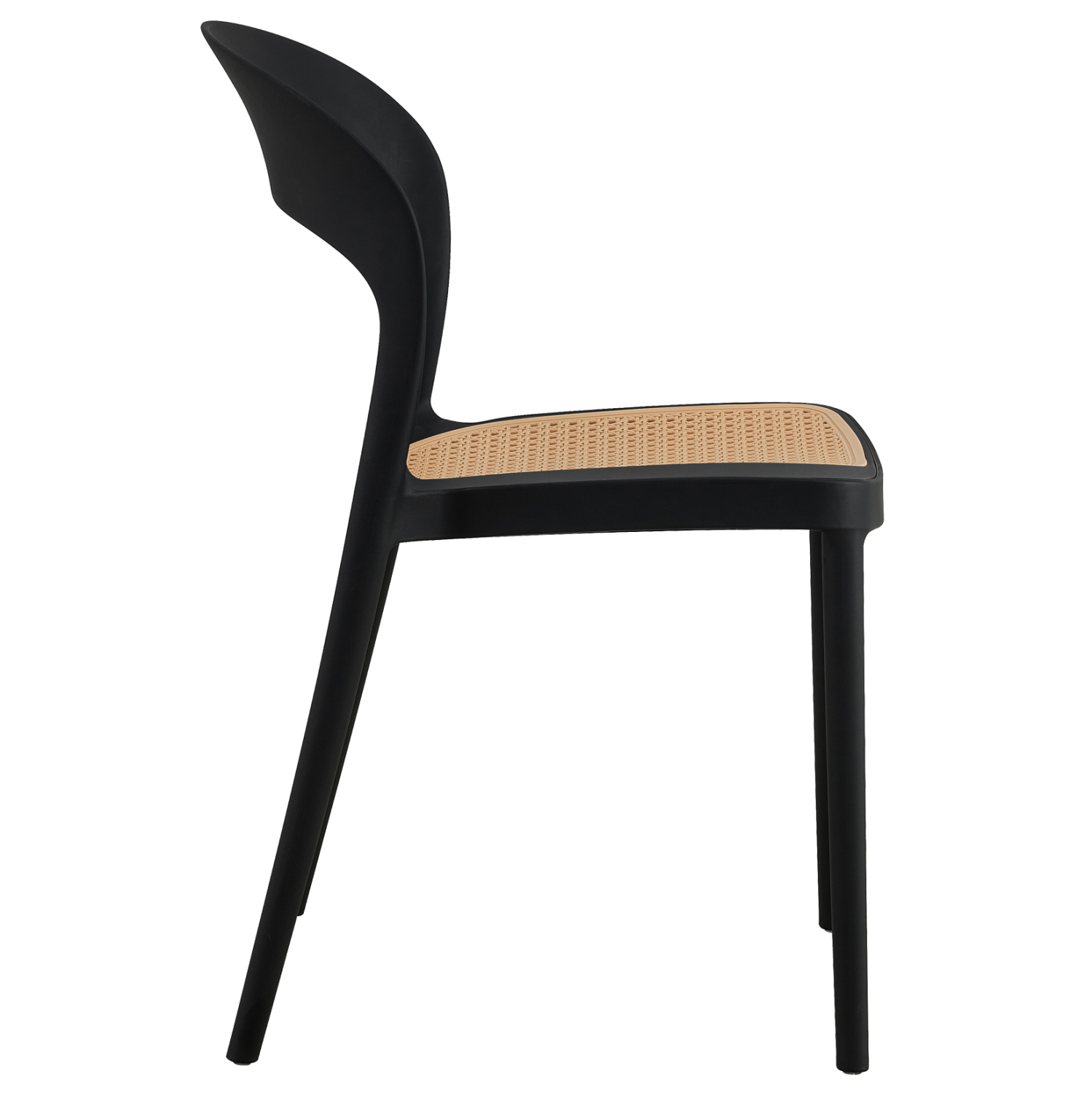 Cheap black-beige plastic chair-PP Chair