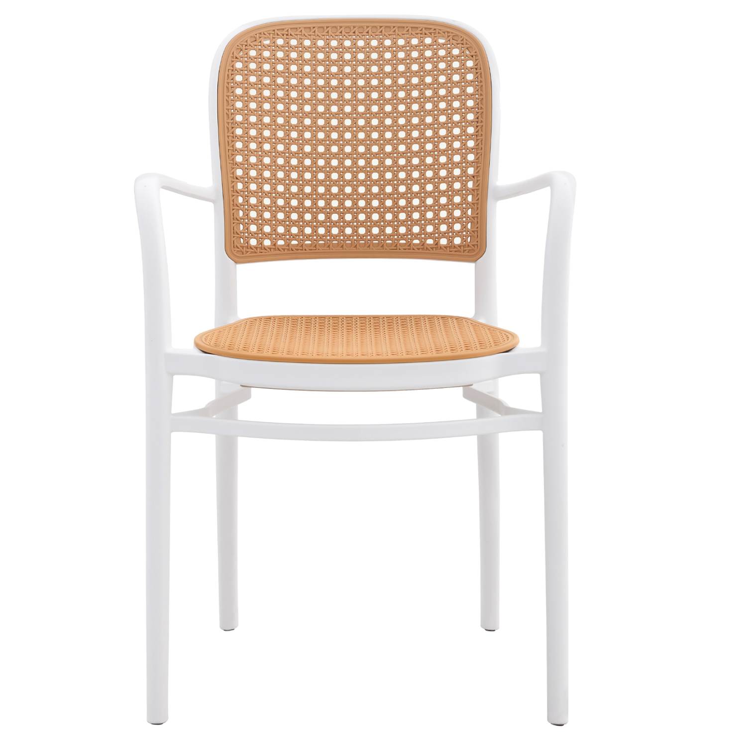 White-Beige PP Armchair-PP Chair