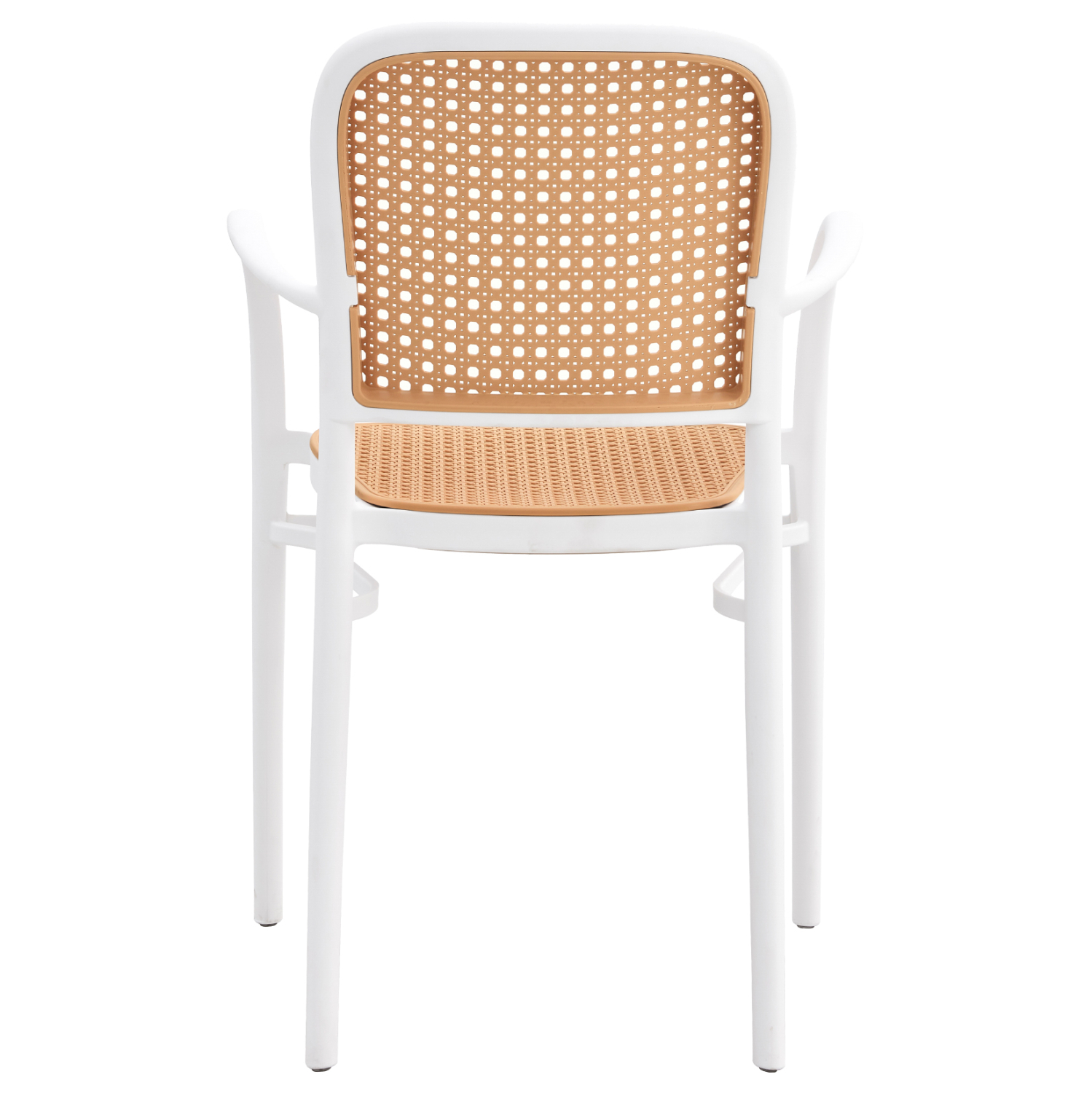 White-Beige PP Armchair-PP Chair