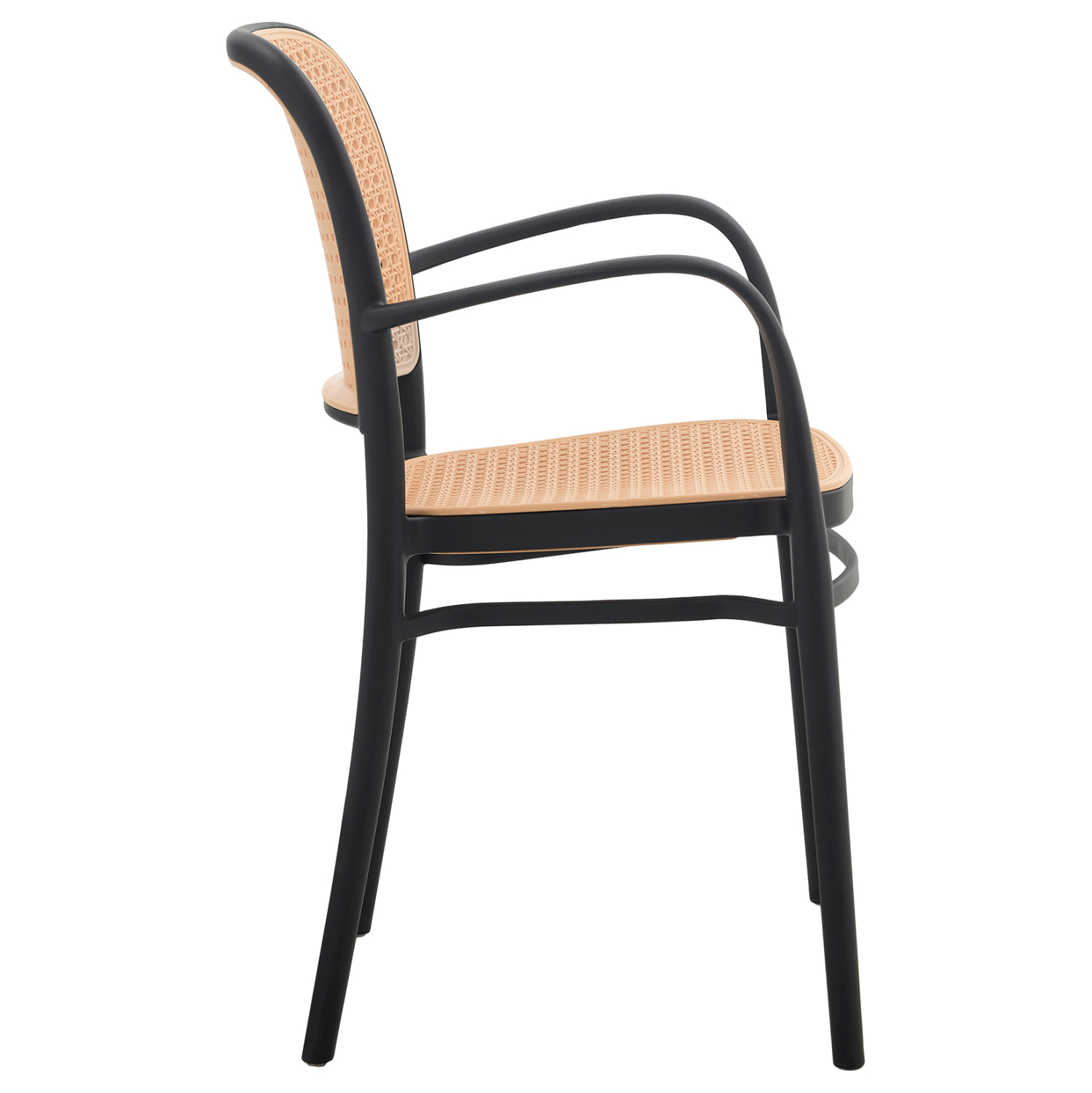 Black-Beige PP Armchair-PP Chair