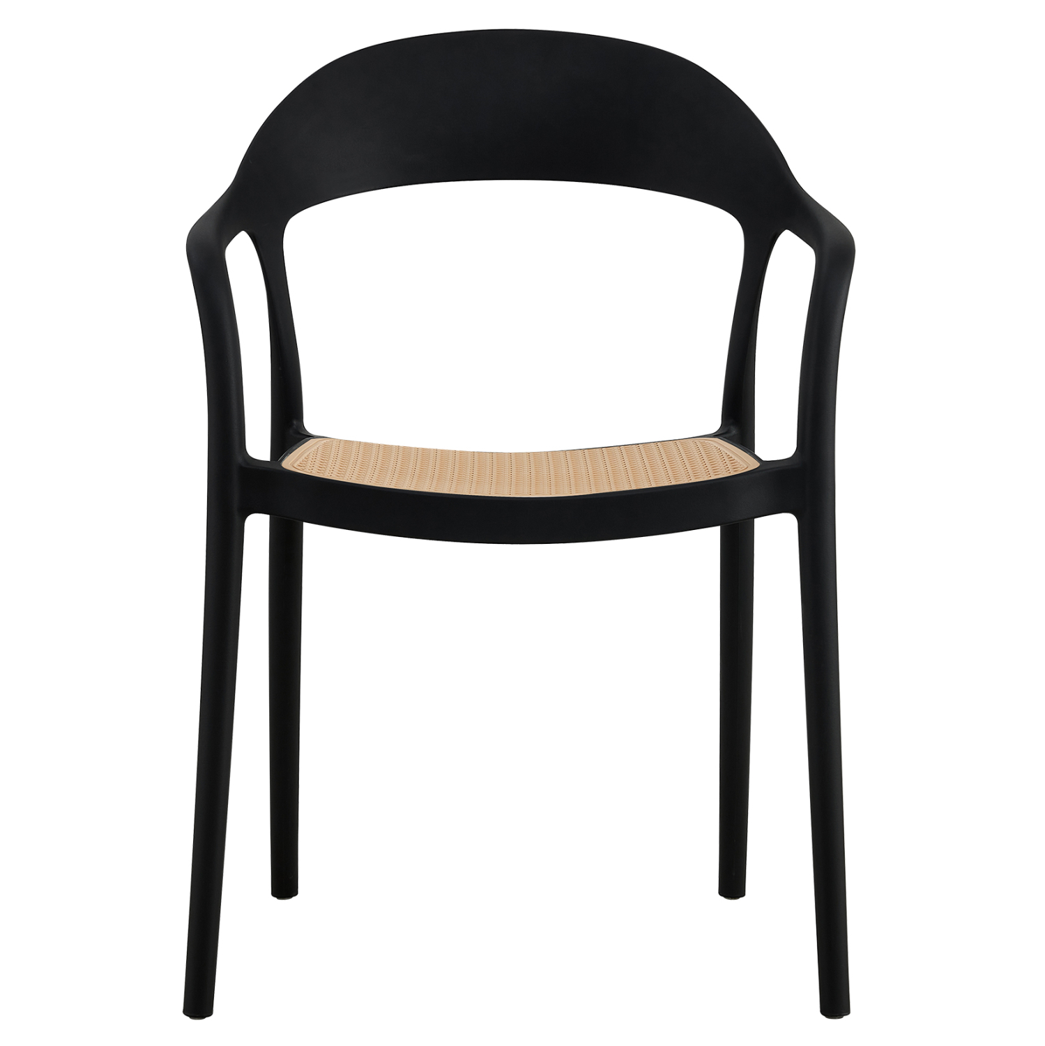 Black-Beige PP Material Armchair-PP Chair