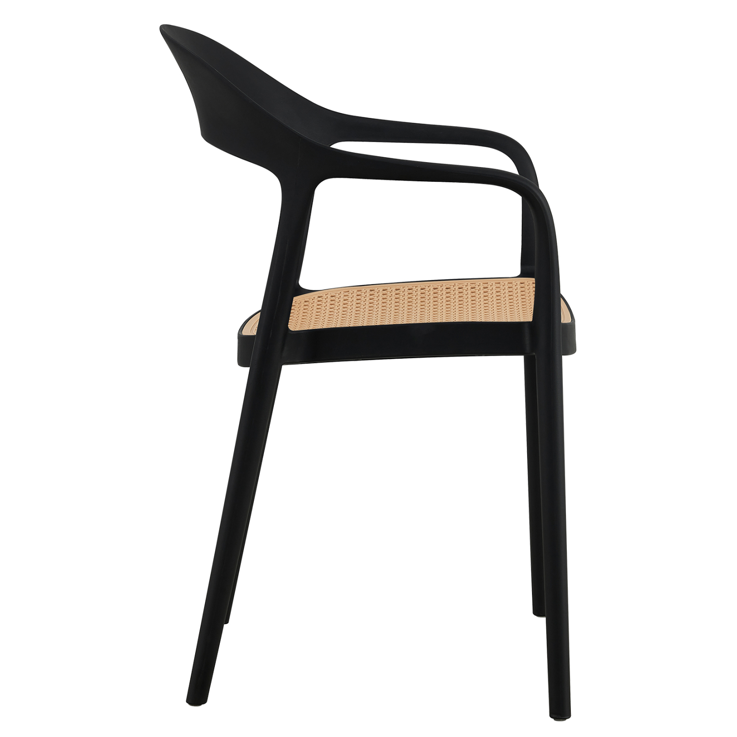Black-Beige PP Material Armchair-PP Chair