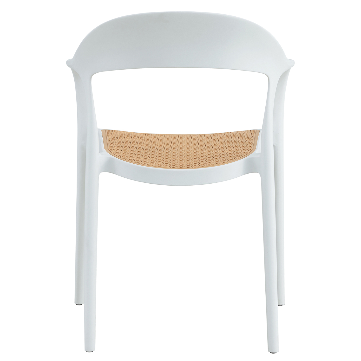 White-Beige PP Material Armchair-PP Chair