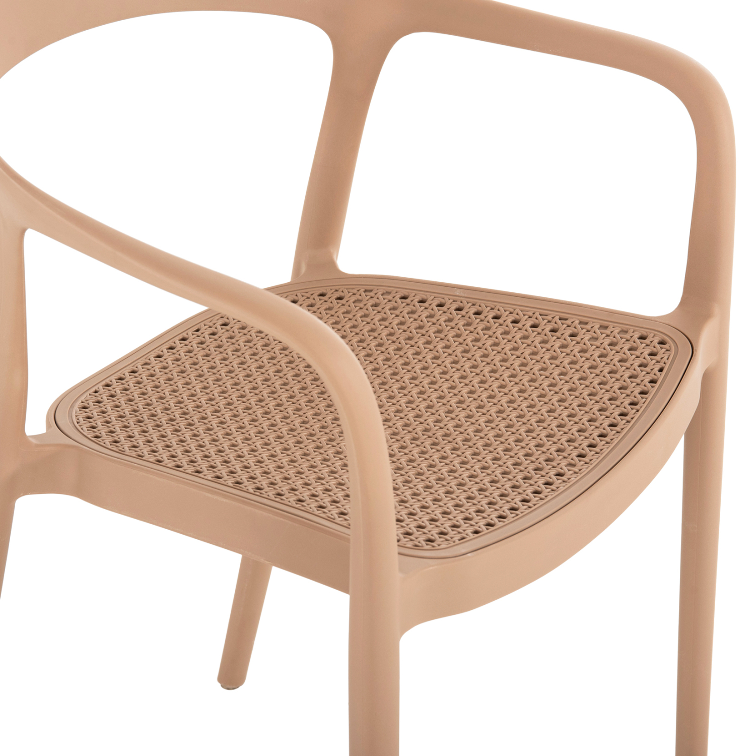 Taupe PP Material Armchair-PP Chair